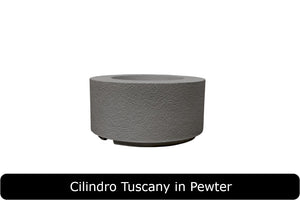 Cilindro Tuscany Fire Table in Pewter Concrete Finish
