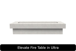 Elevate Fire Table in Ultra Concrete Finish