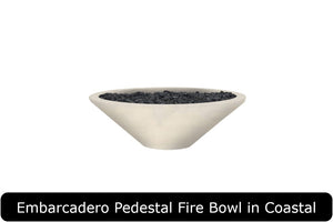 Embarcadero Pedestal Fire Bowl in Coastal Concrete Finish