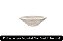 Load image into Gallery viewer, Embarcadero Pedestal Fire Bowl in Natural Concrete Finish
