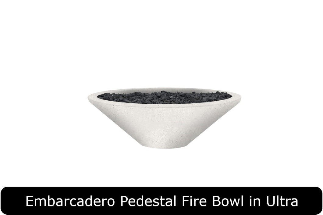 Embarcadero Pedestal Fire Bowl in Ultra Concrete Finish