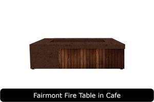 Fairmont Fire Table in Cafe Concrete Finish