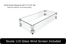 Load image into Gallery viewer, Image of the Tavola 110 Concrete Fire Table Wind Screen
