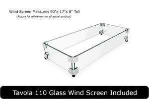 Image of the Tavola 110 Concrete Fire Table Wind Screen