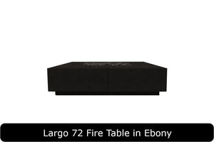 Largo 72 Fire Table in Ebony Concrete Finish