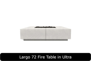 Largo 72 Fire Table in Ultra Concrete Finish