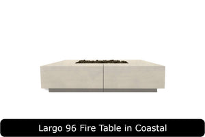 Largo 96 Fire Table in Coastal Concrete Finish