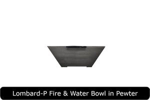 Lombard-P Fire & Water Bowl in Pewter Concrete Finish