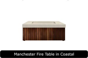 Manchester Fire Table in Coastal Concrete Finish