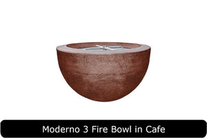 Moderno 3 Fire Bowl in Cafe Concrete Finish