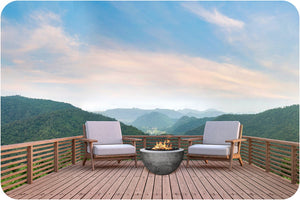 Lifestyle Image of the Moderno 3 Concrete Fire Bowl