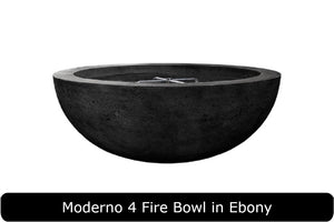 Moderno 4 Fire Bowl in Ebony Concrete Finish