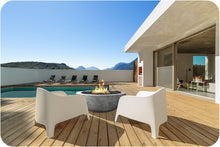 Load image into Gallery viewer, Lifestyle Image of the Moderno 4 Concrete Fire Bowl

