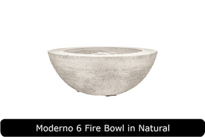 Moderno 6 Fire Bowl in Natural Concrete Finish
