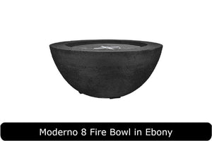 Moderno 8 Fire Bowl in Ebony Concrete Finish