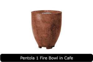 Pentola 1 Fire Bowl in Cafe Concrete Finish