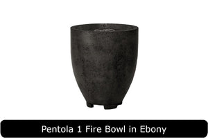 Pentola 1 Fire Bowl in Ebony Concrete Finish
