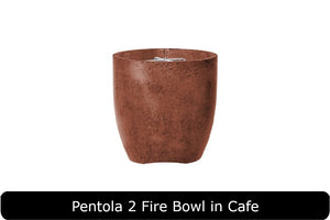 Pentola 2 Fire Bowl in Cafe Concrete Finish