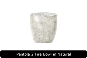 Pentola 2 Fire Bowl in Natural Concrete Finish