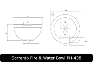 Sorrento Fire Bowl Dimensions
