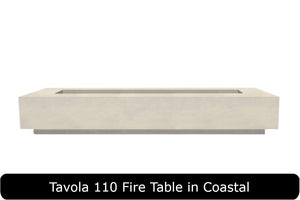 Tavola 110 Fire Table in Coastal Concrete Finish