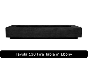 Tavola 110 Fire Table in Ebony Concrete Finish