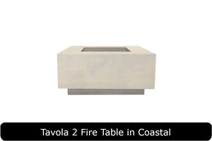 Tavola 2 Fire Table in Coastal Concrete Finish