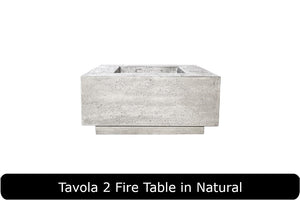 Tavola 2 Fire Table in Natural Concrete Finish
