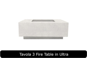 Tavola 3 Fire Table in Ultra Concrete Finish