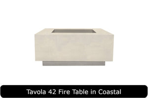 Tavola 42 Fire Table in Coastal Concrete Finish