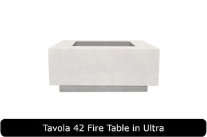 Tavola 42 Fire Table in Ultra Concrete Finish