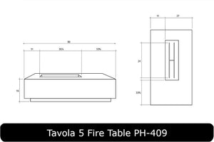 Tavola 5 Fire Table Dimensions'
