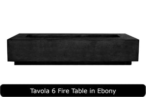 Tavola 6 Fire Table in Ebony Concrete Finish
