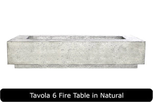 Tavola 6 Fire Table in Natural Concrete Finish