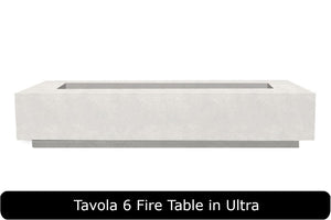 Tavola 6 Fire Table in Ultra Concrete Finish