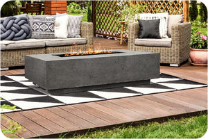 Lifestyle Image of the Tavola 7 Concrete Fire Table