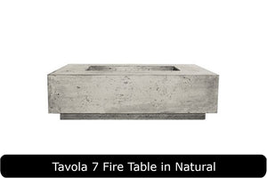 Tavola 7 Fire Table in Natural Concrete Finish