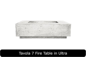Tavola 7 Fire Table in Ultra Concrete Finish