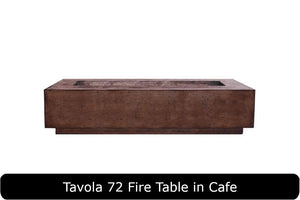 Tavola 72 Fire Table in Cafe Concrete Finish