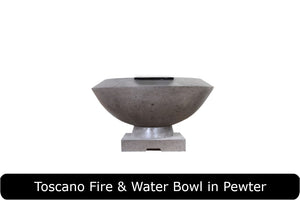 Tuscano Fire & Water Bowl in Pewter Concrete Finish