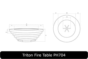 Triton Fire Table Dimensions