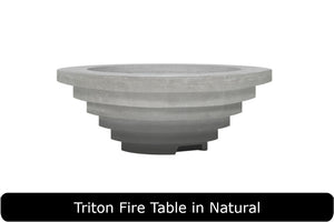 Triton Fire Table in Natural Concrete Finish