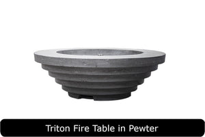 Triton Fire Table in Pewter Concrete Finish
