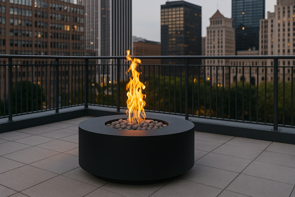 AON C48 — Round Powder-Coated Steel Fire Table (48")