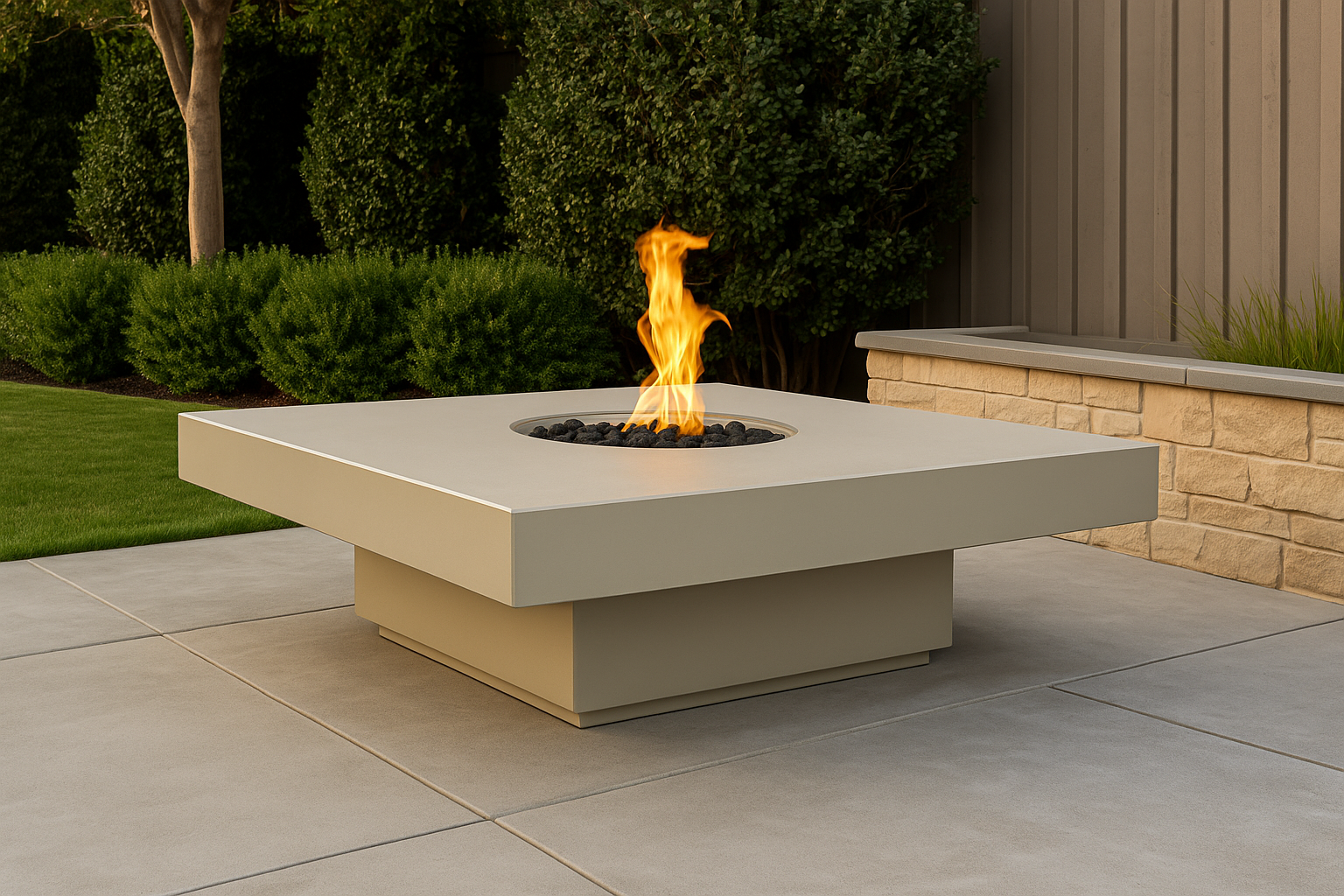 Balboa — Square Concrete Fire Table (48")