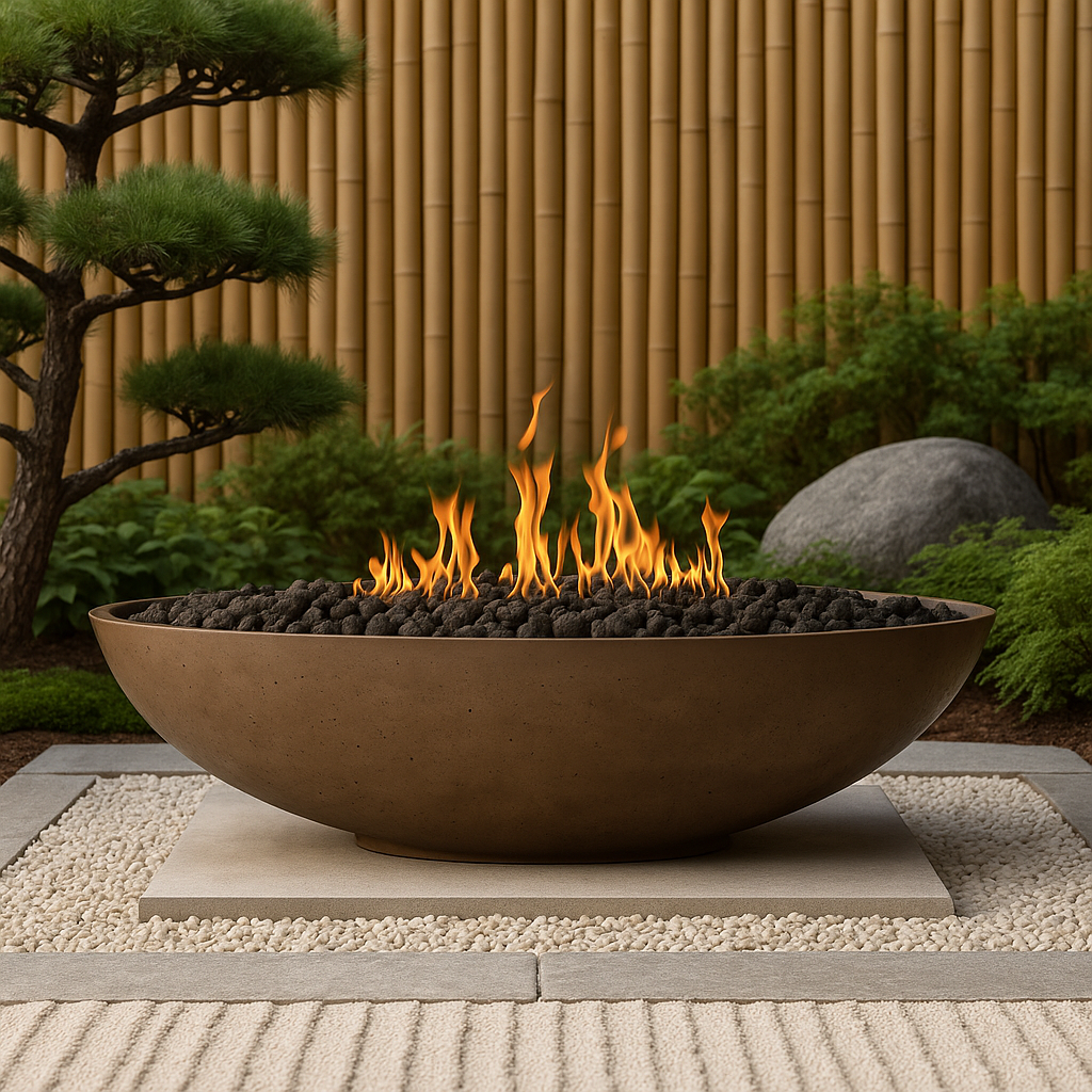 CONTEMPORARY OASIS — Oval Fire Bowl (60")