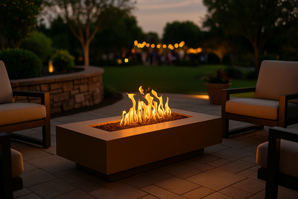 Cabo — Linear Concrete Fire Pit (3 Size Options)
