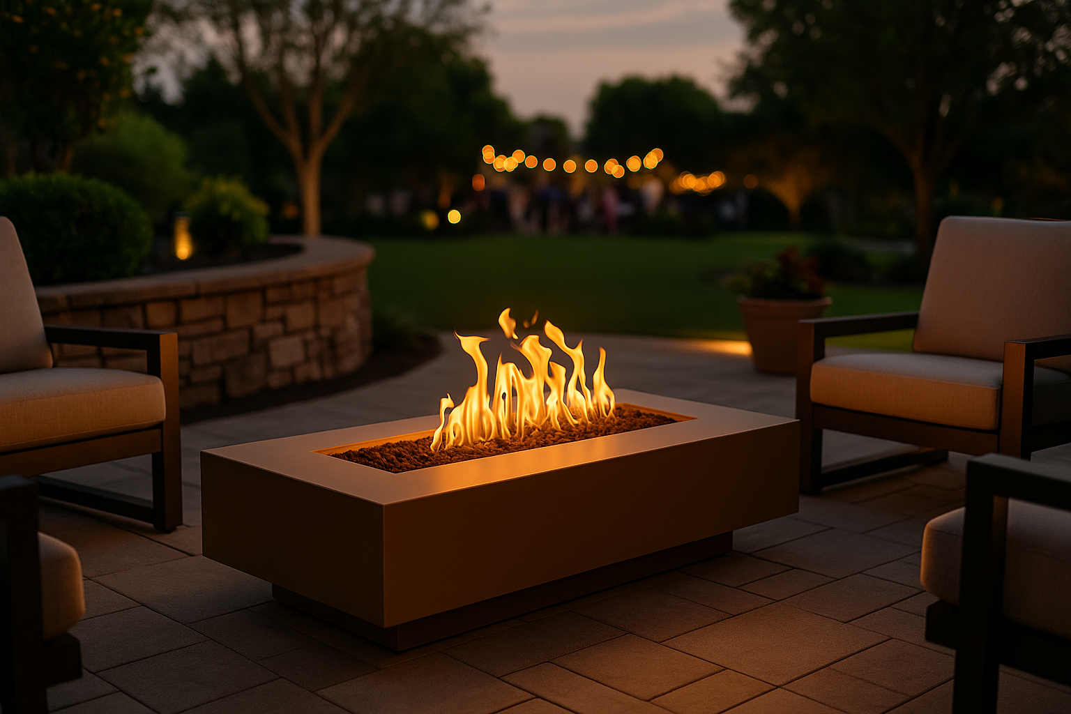 Cabo — Linear Concrete Fire Pit (3 Size Options)