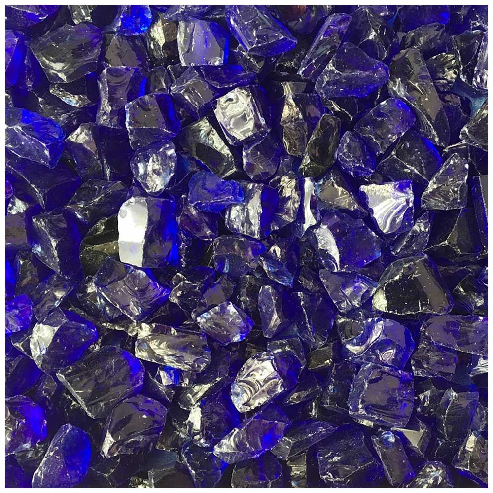 Crushed Fire Glass Cobalt Blue