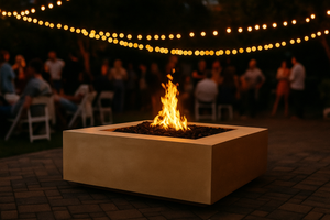 AON S40 — 40" Square Powder-Coated Steel Fire Table